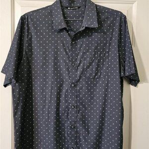 Travis Mathew Heather Charcoal Button Down Funky Arrows Shirt
